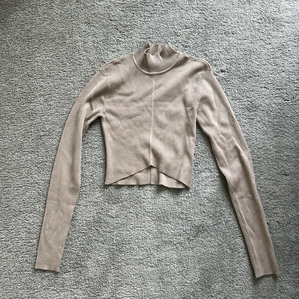 Xs garage mock neck long sleeve top